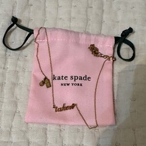 Kate Spade Gold Necklace with Pink Bag